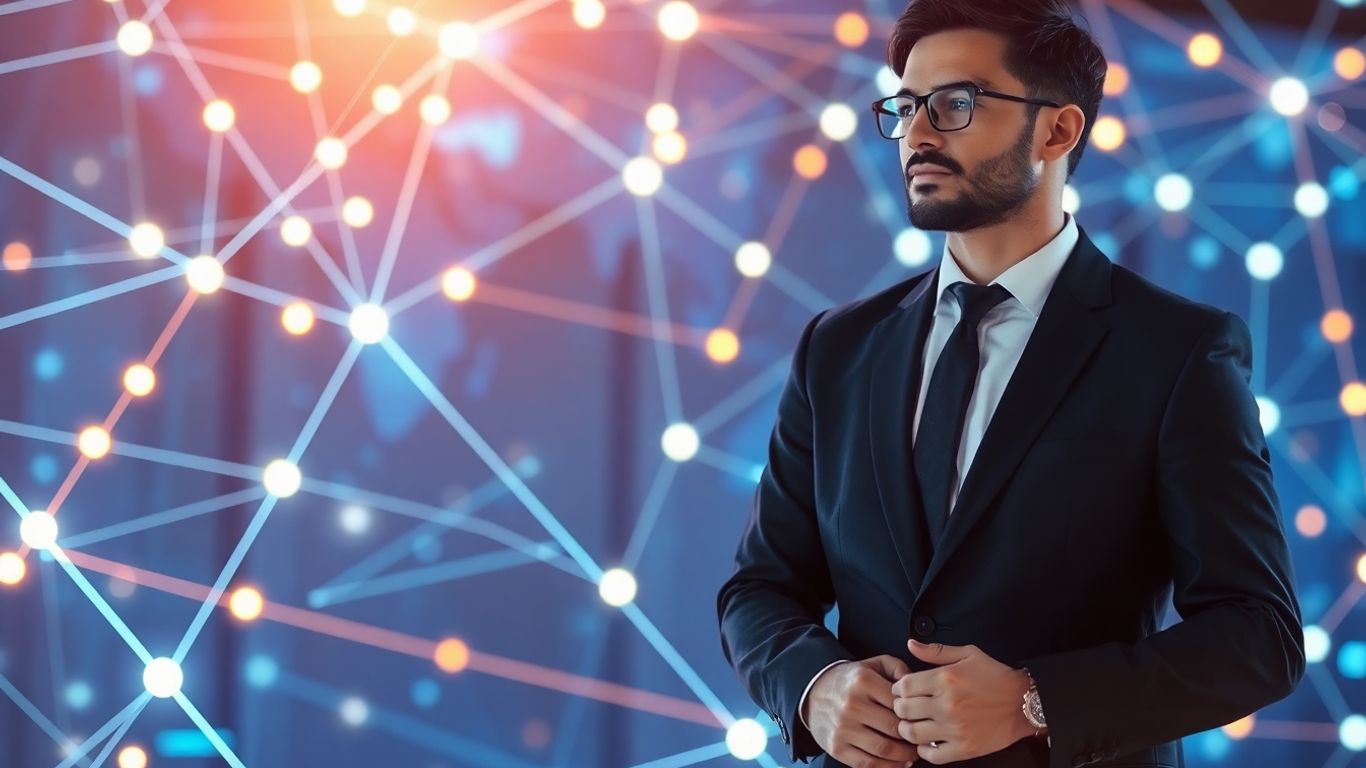 Person in digital network