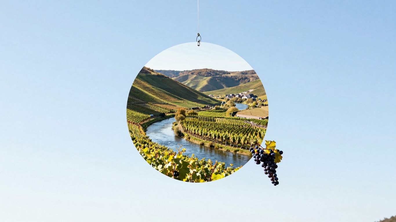 Vineyards and river in Germany's Ahr Valley