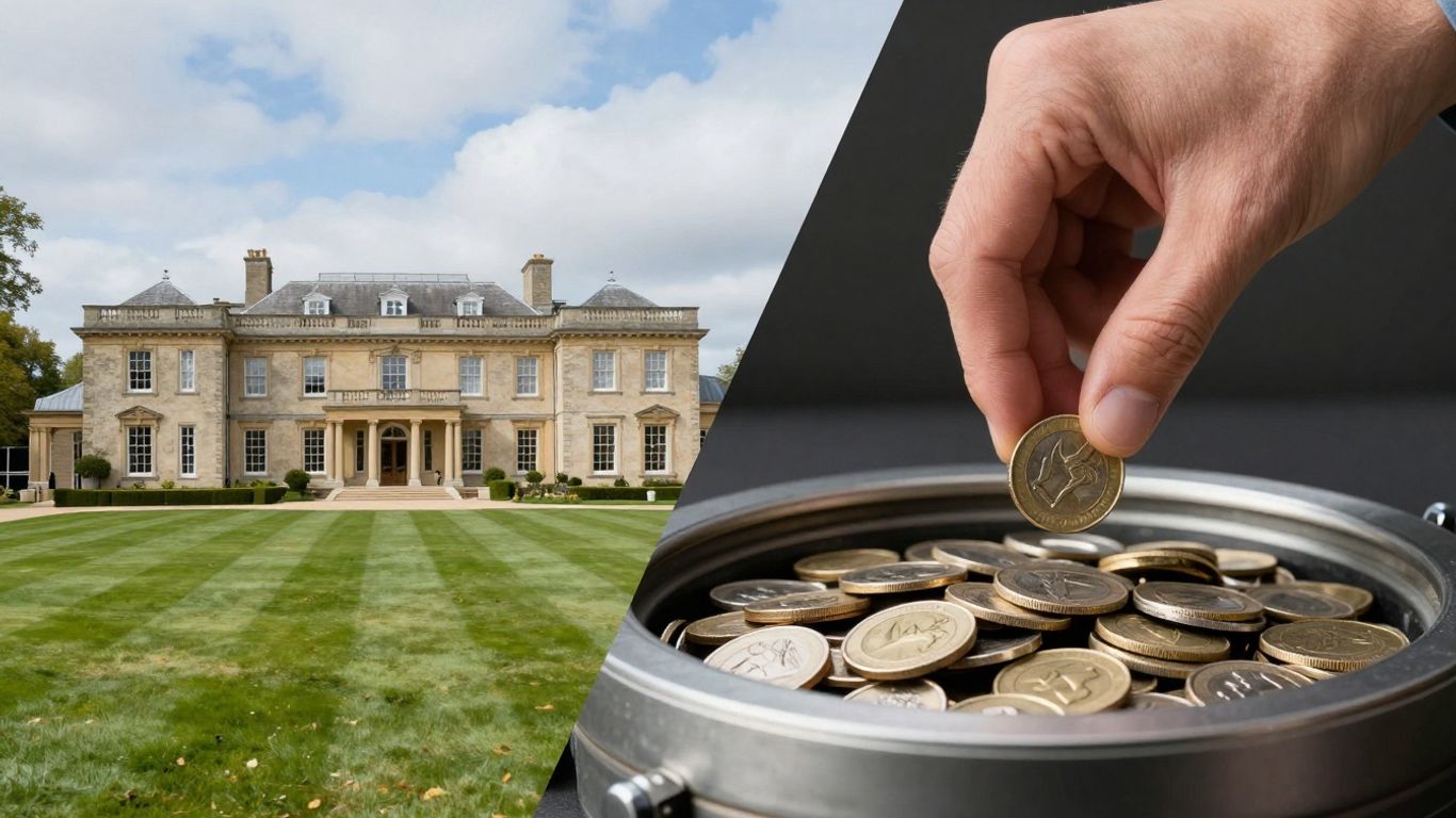 Estate and secure vault with coins