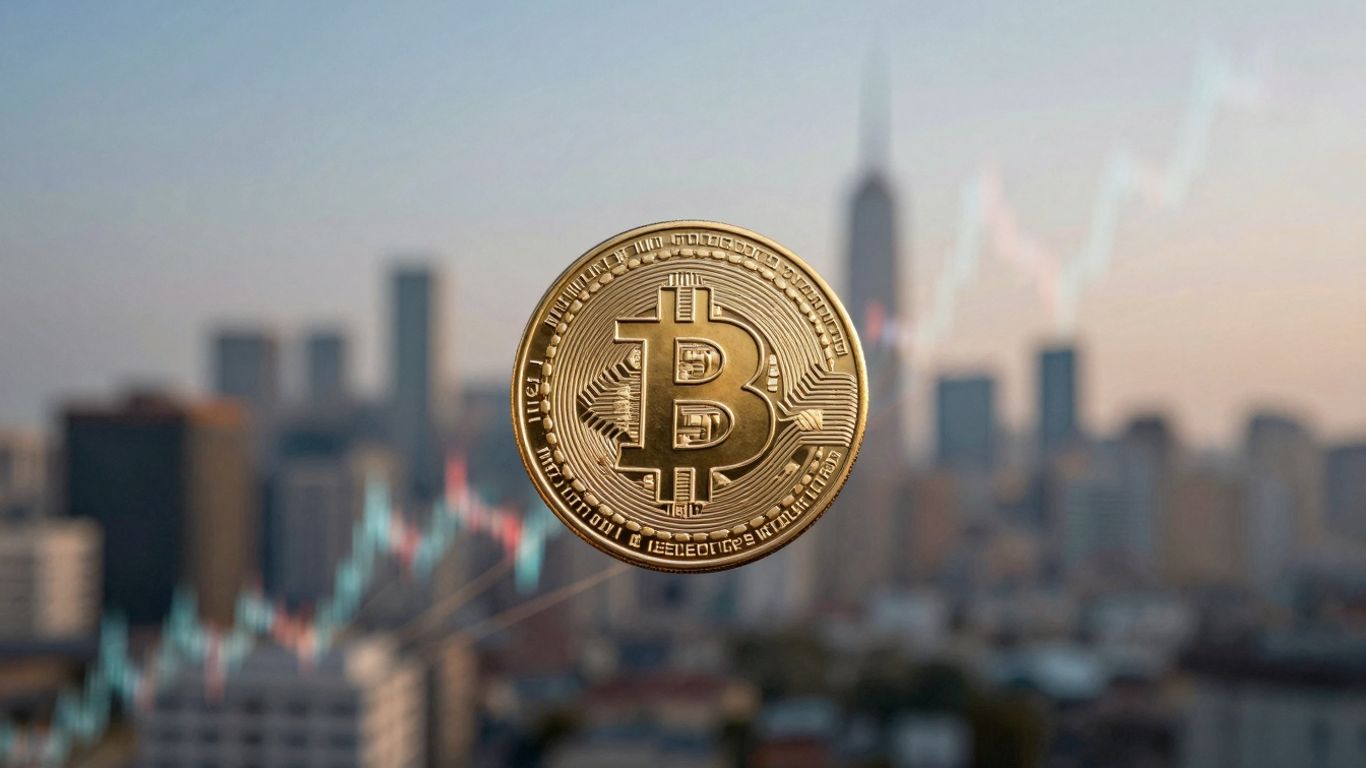 Crypto stock performance volatility abstract digital patterns