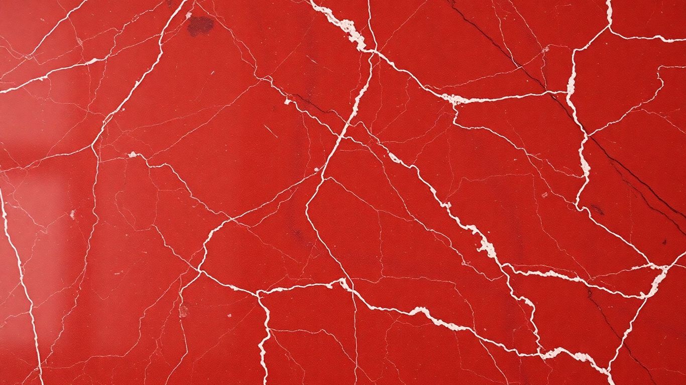 Polished Rojo Alicante marble with deep red veins.