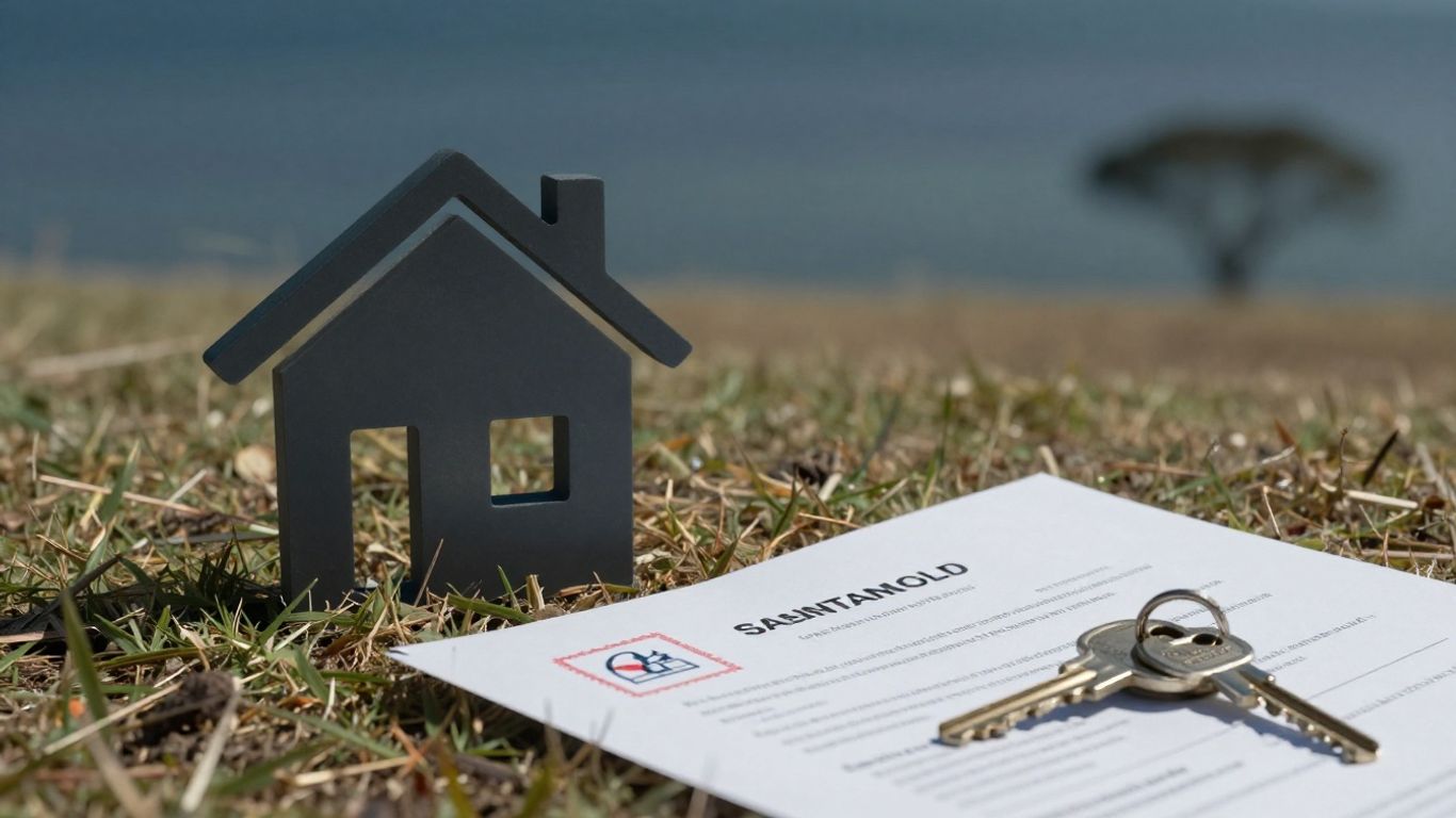 Queensland property registration document and key.