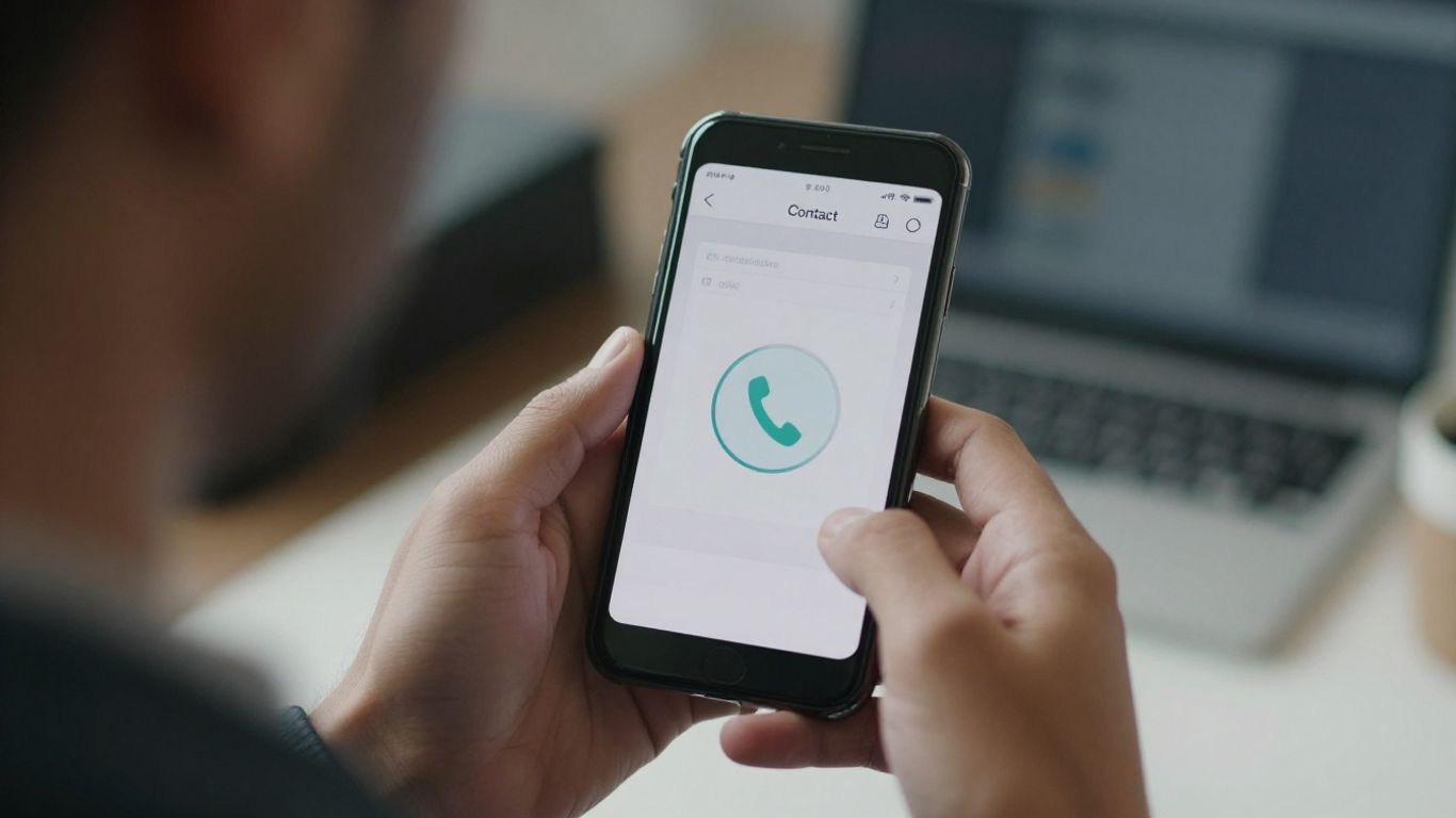 Ally Finance customer service phone number on a smartphone.