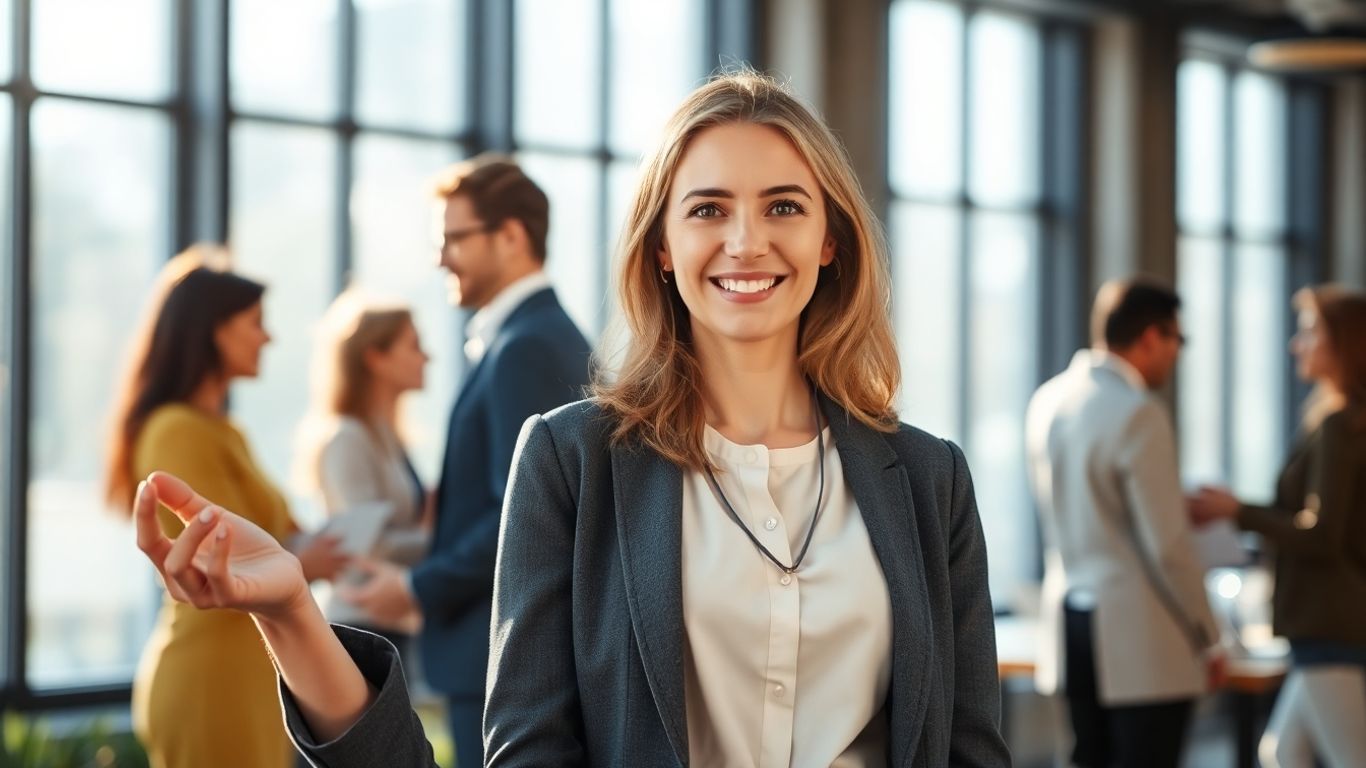 Admin professional leading a successful team meeting.