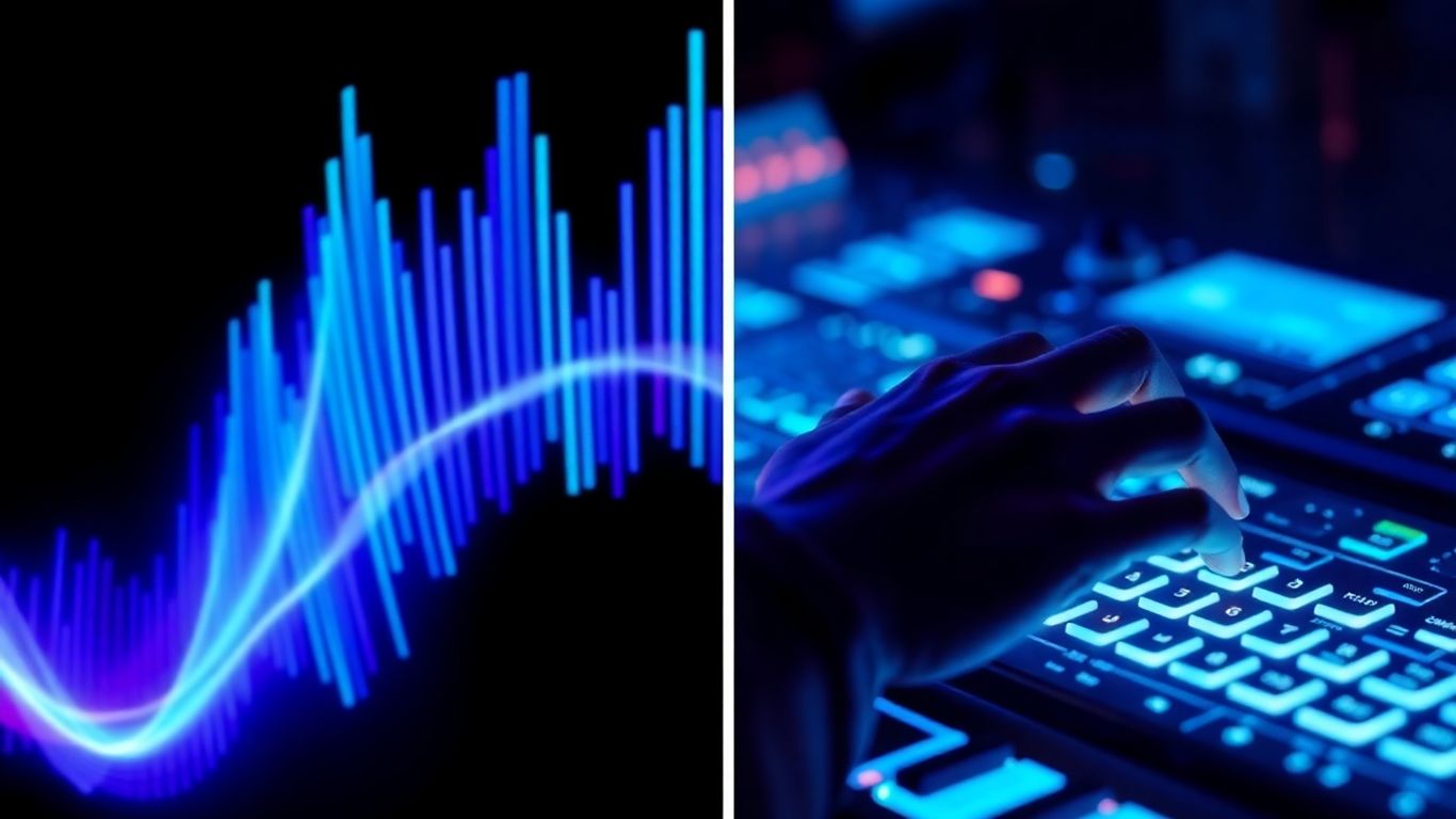 AI and human hands creating music