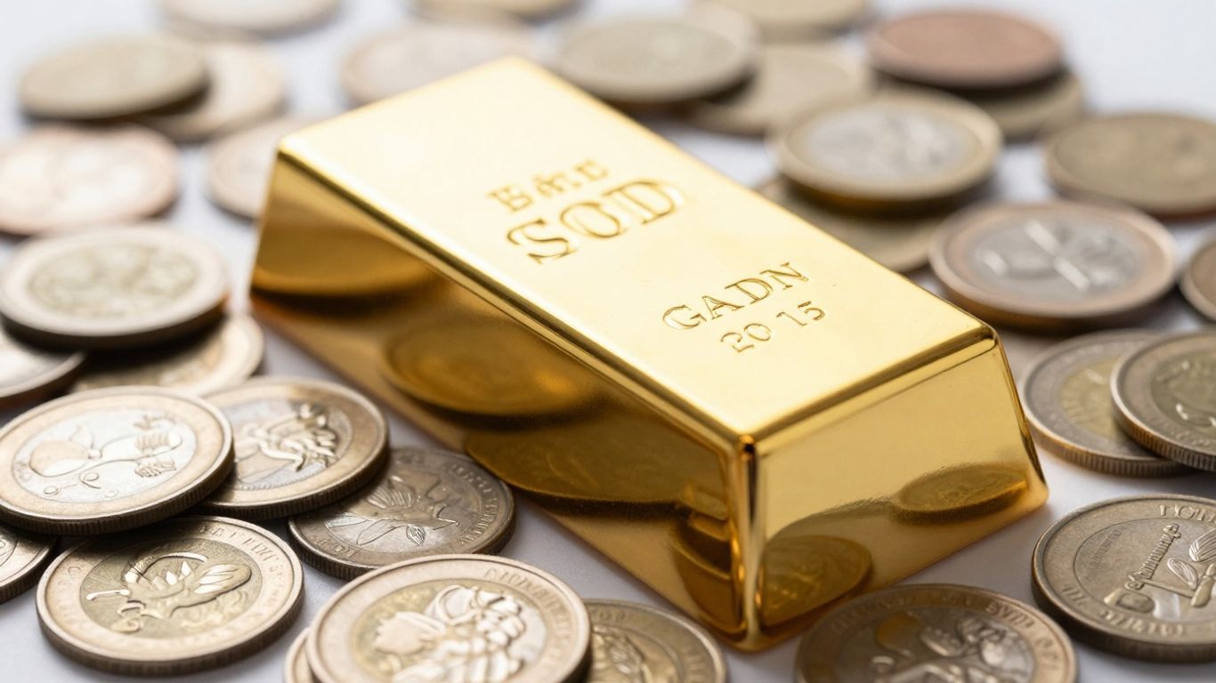 金條和金幣是避險價值的​​象徵。