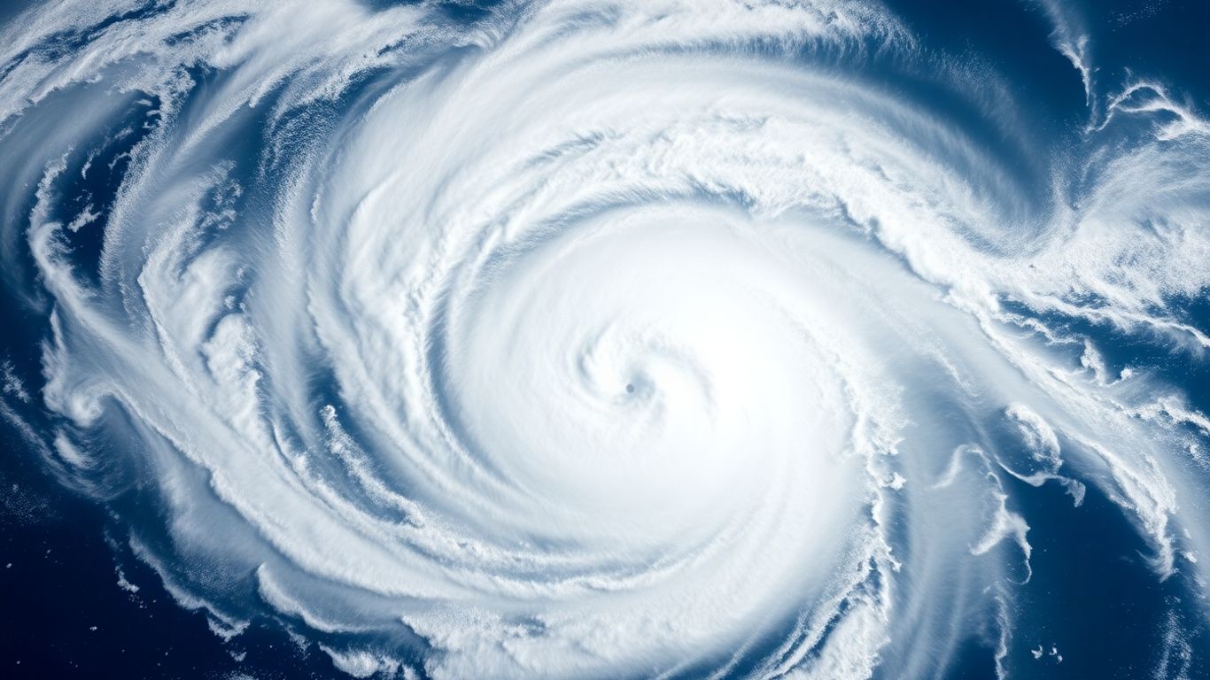Ouragan Melissa dans les Caraïbes, catégorie 4, vue aérienne.