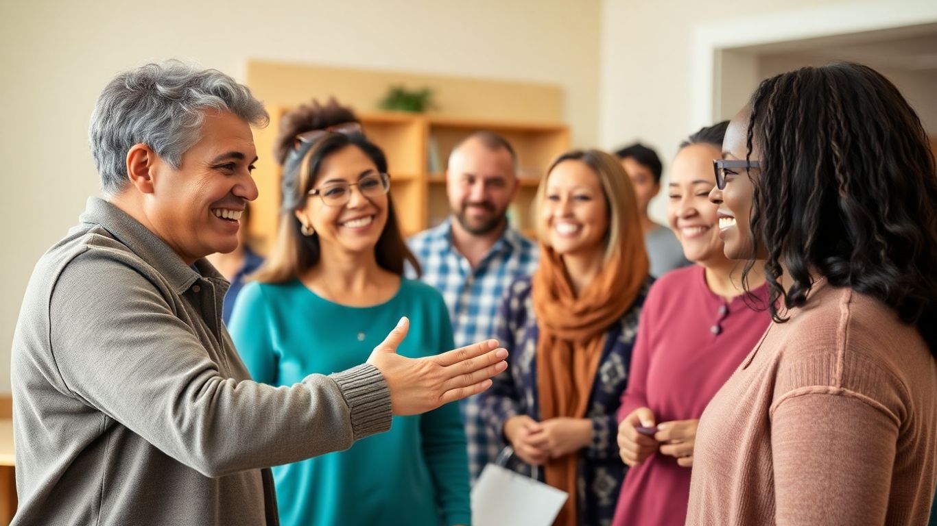 Support workers helping people in Worcester.