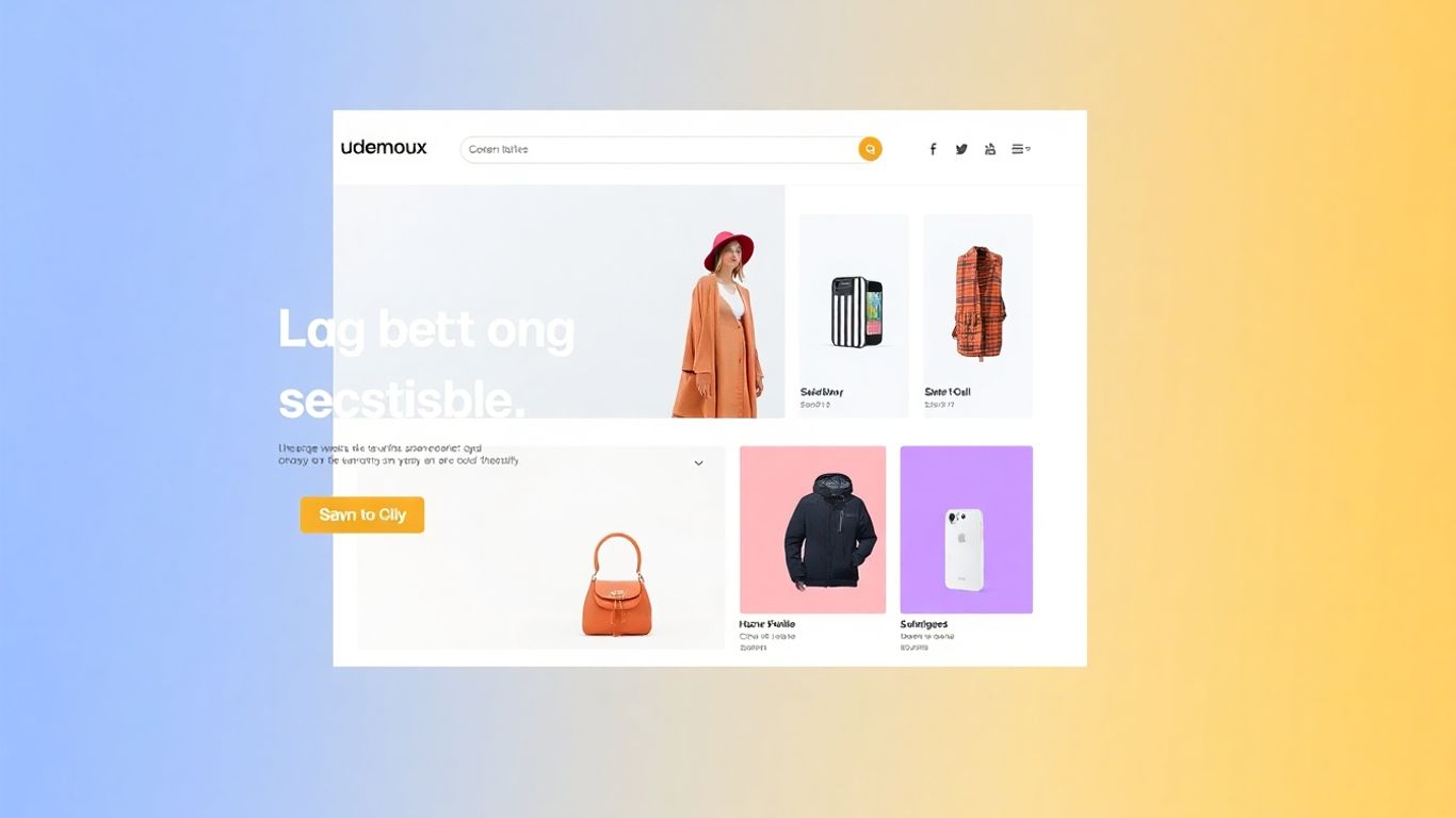 Modern ecommerce website design interface