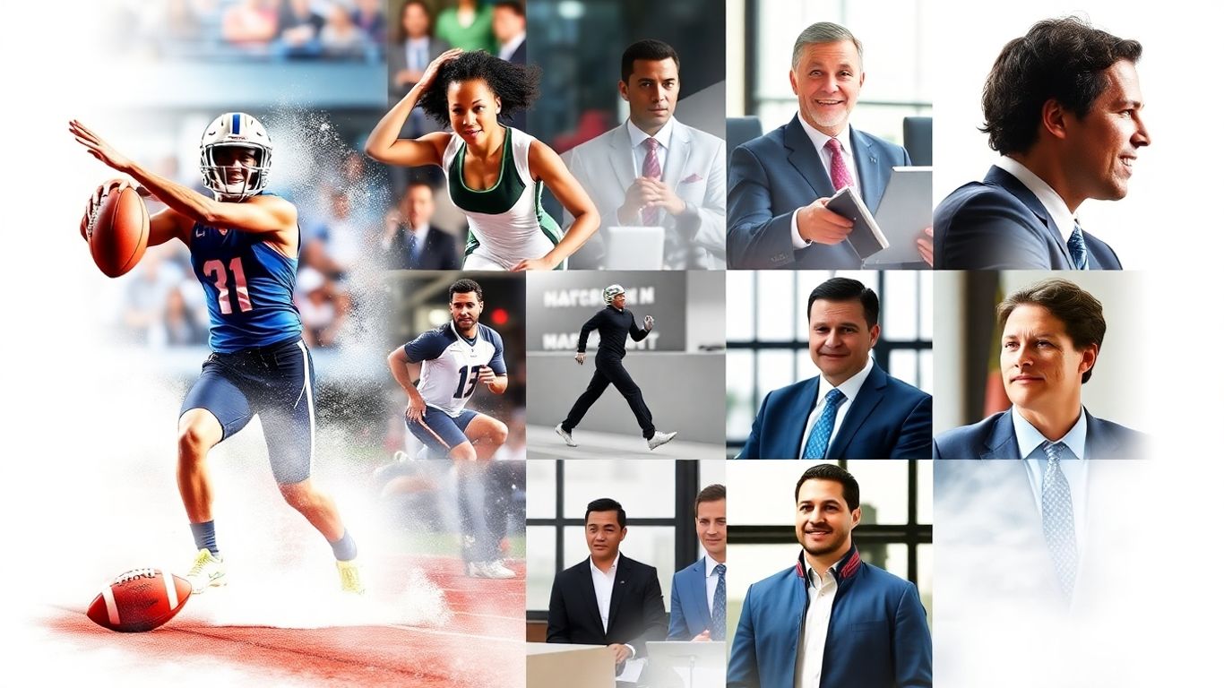 Sportivi de succes în tranziție profesională.