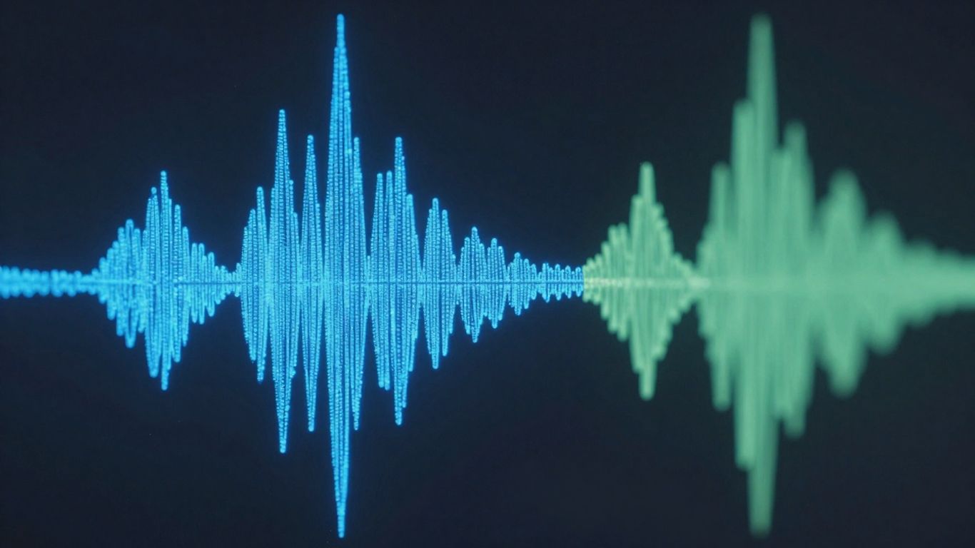 Digital audio waveforms: 32-bit vs. 24-bit comparison.