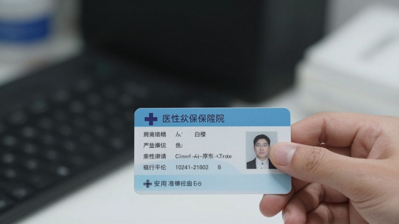 Medical insurance card in hand, healthcare costs