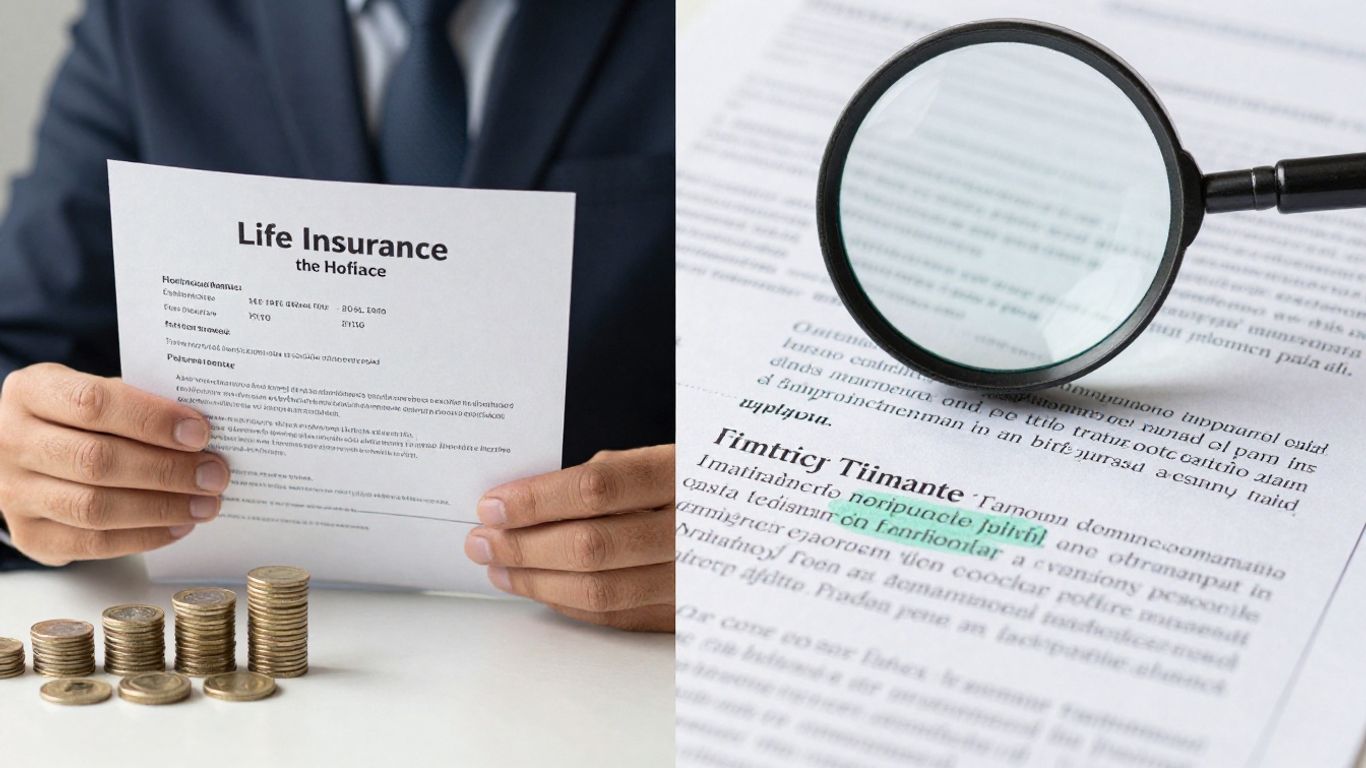 Whole life insurance policy with cash value and exclusions.