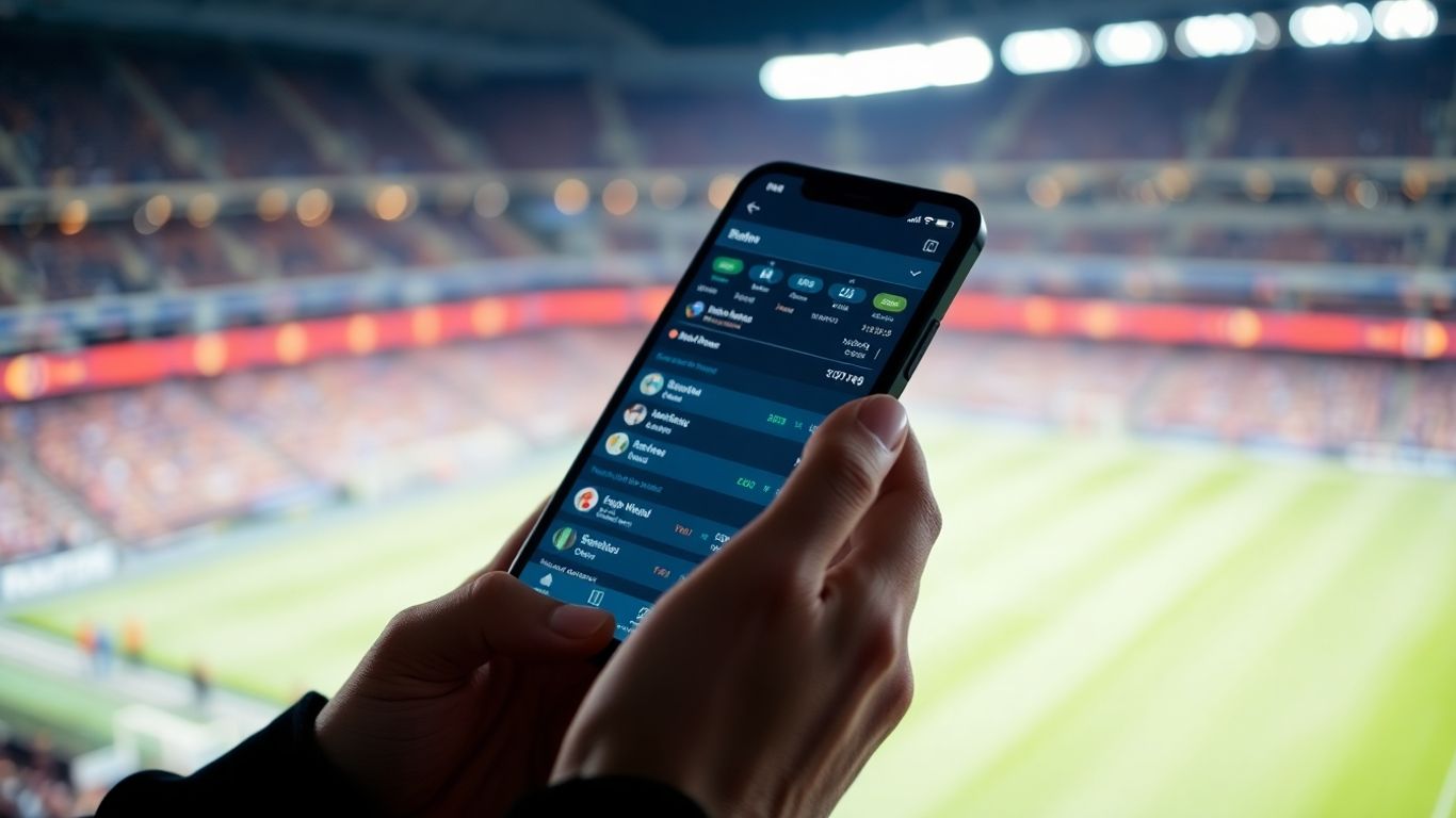 มือถือแสดงผลการเดิมพันบอล