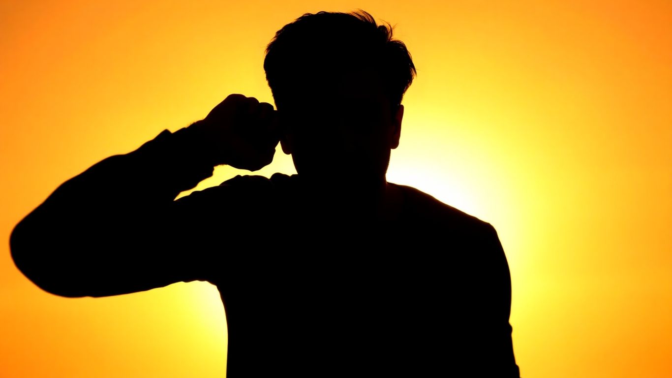 Person looking forward with determination and focus.