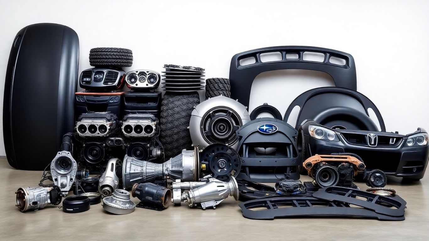 Subaru parts ready for worldwide export and shipping.