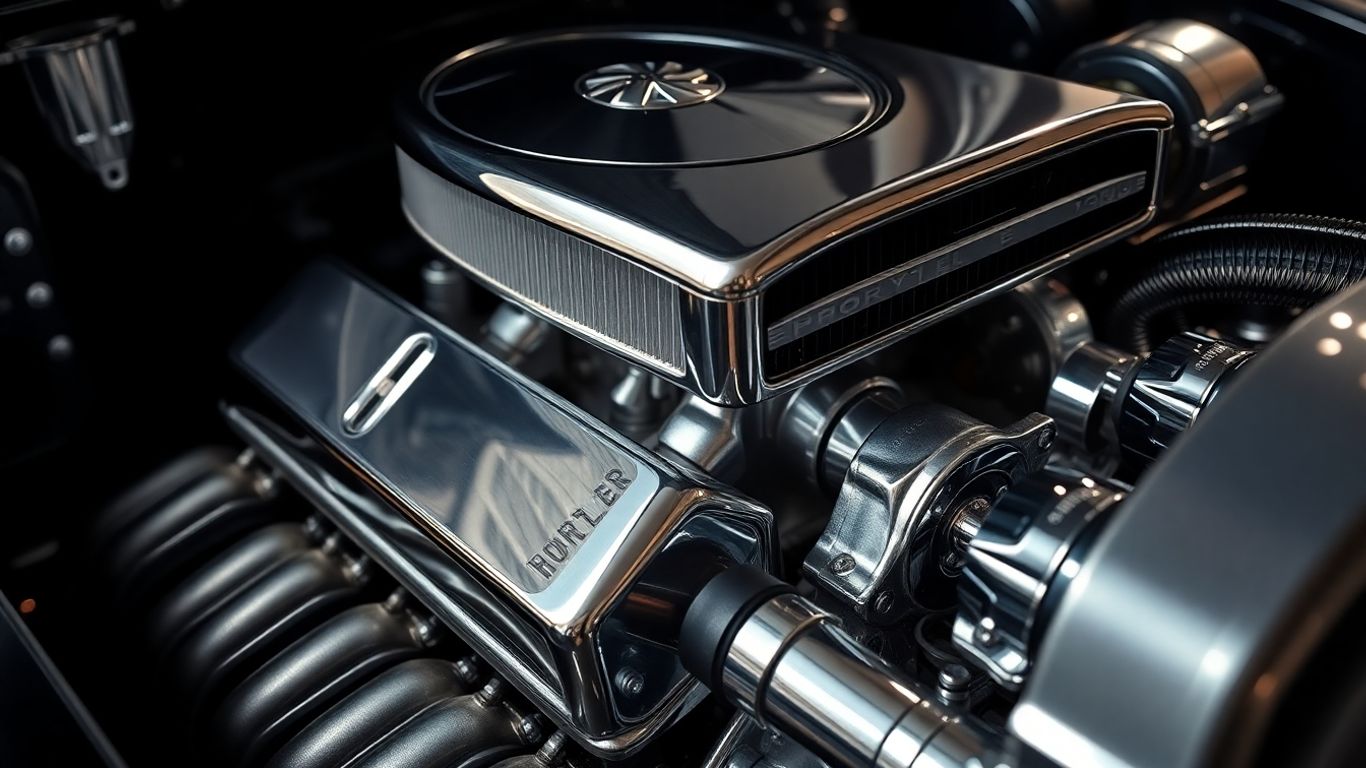 Chrysler performance engine parts close-up