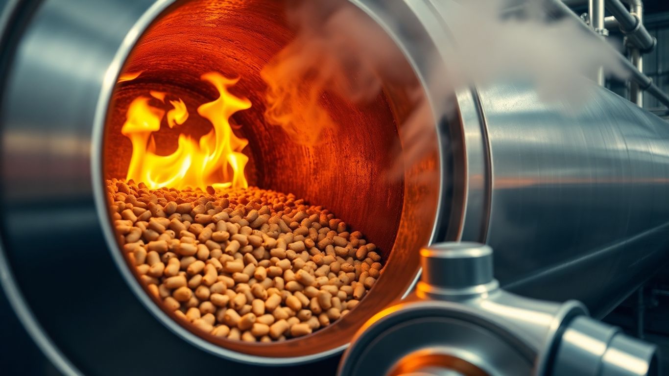 Chaudière biomasse produisant de l'énergie