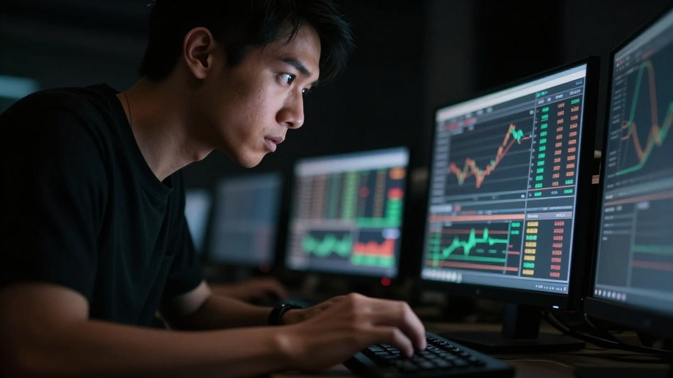 Day trader focused on digital market displays.
