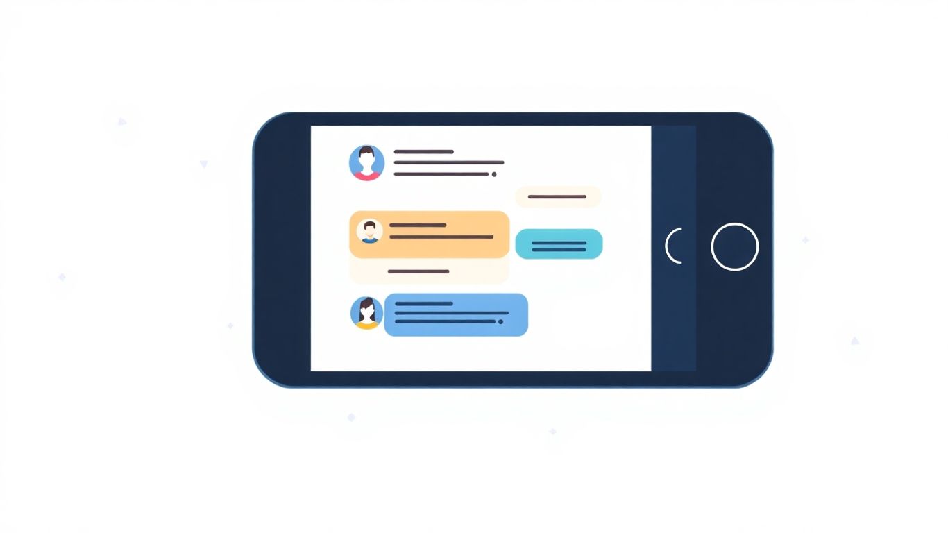 Smartphone screen with aggregated messages from multiple apps.