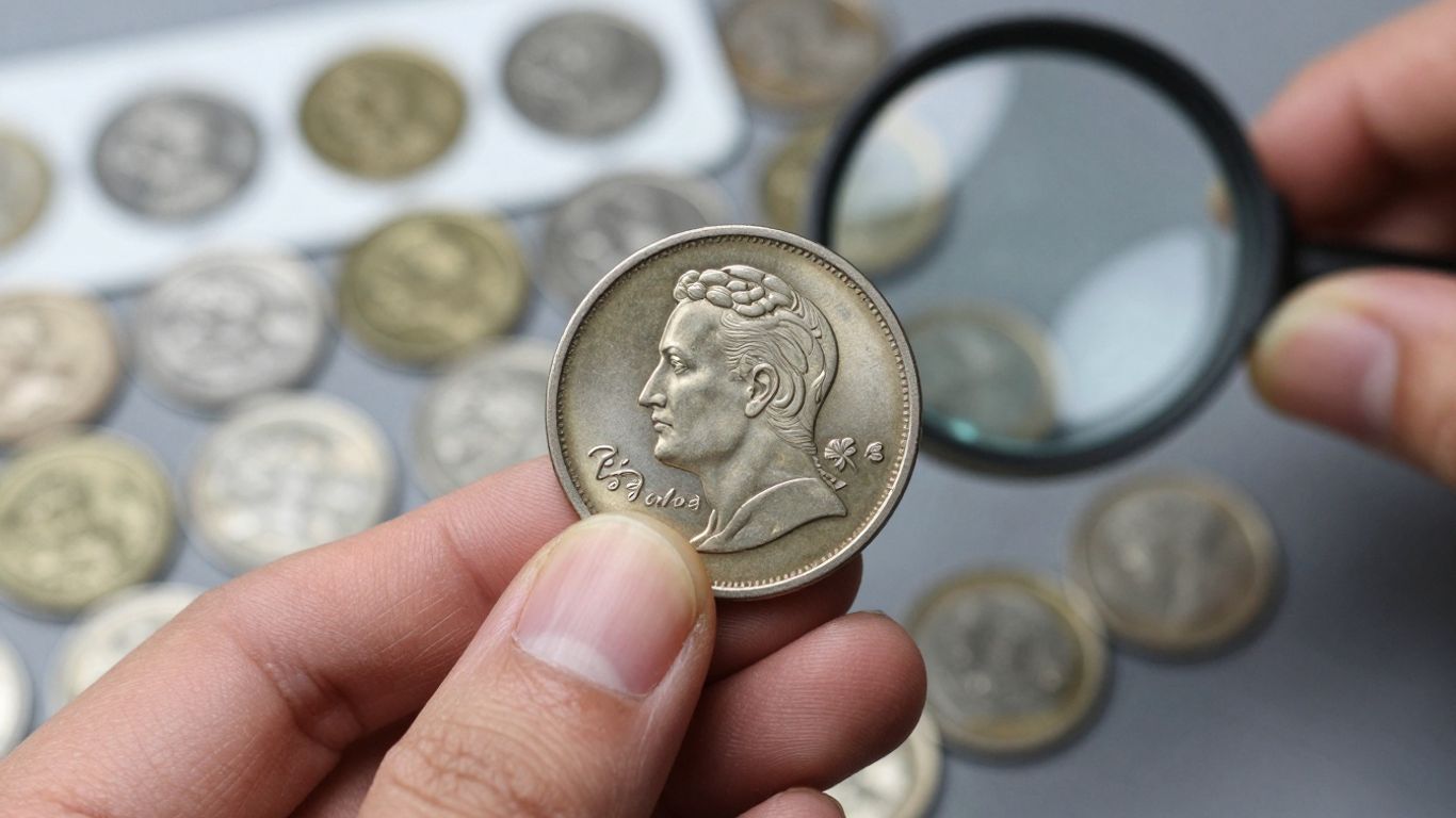 Expert evaluating a rare coin in Tampa.