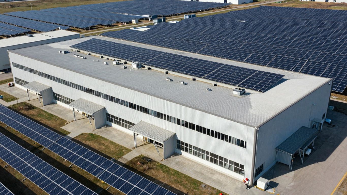 Usine Meyer Burger avec panneaux solaires