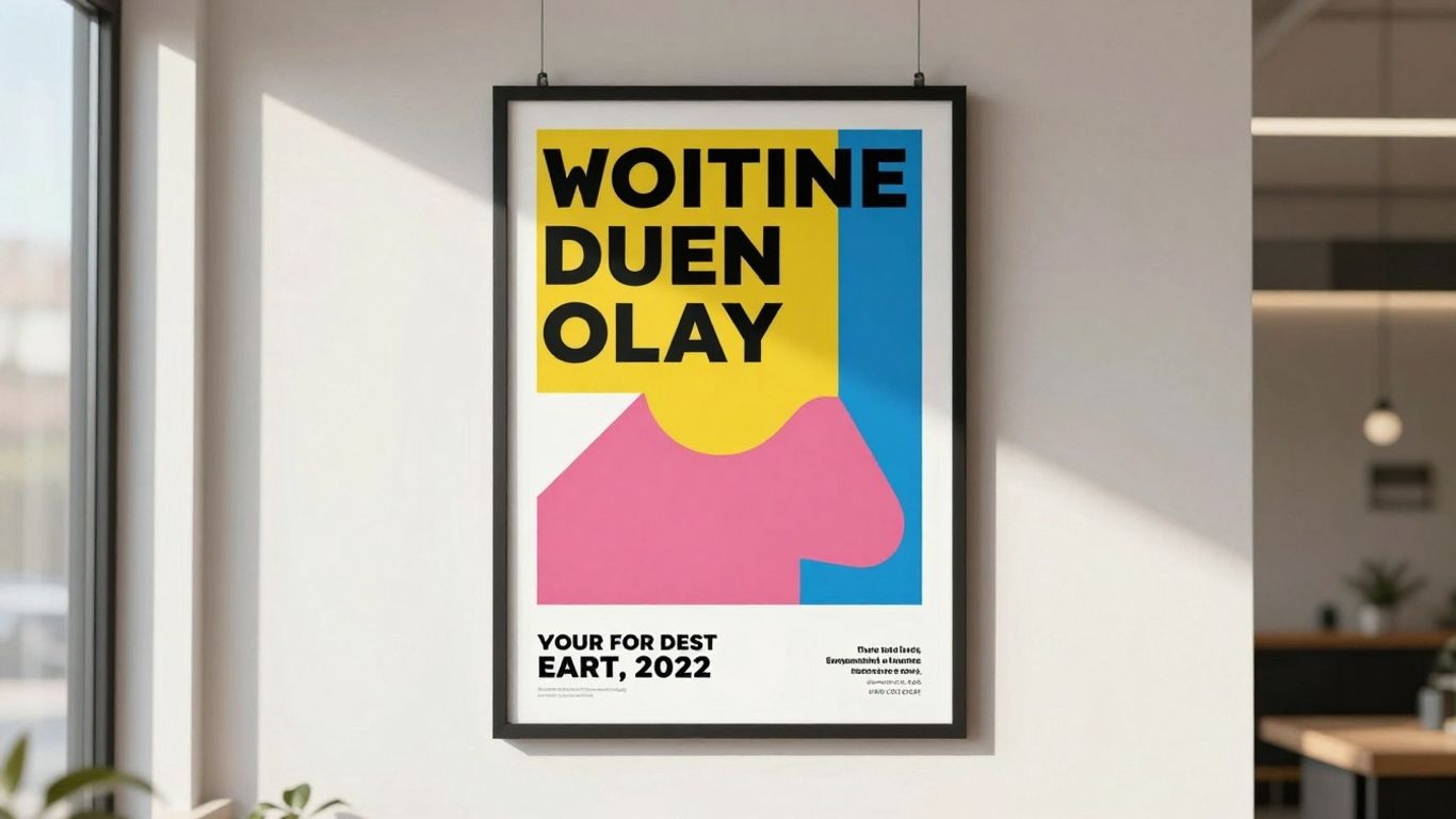 Motivacijski poster sa inspirativnim dizajnom na zidu.
