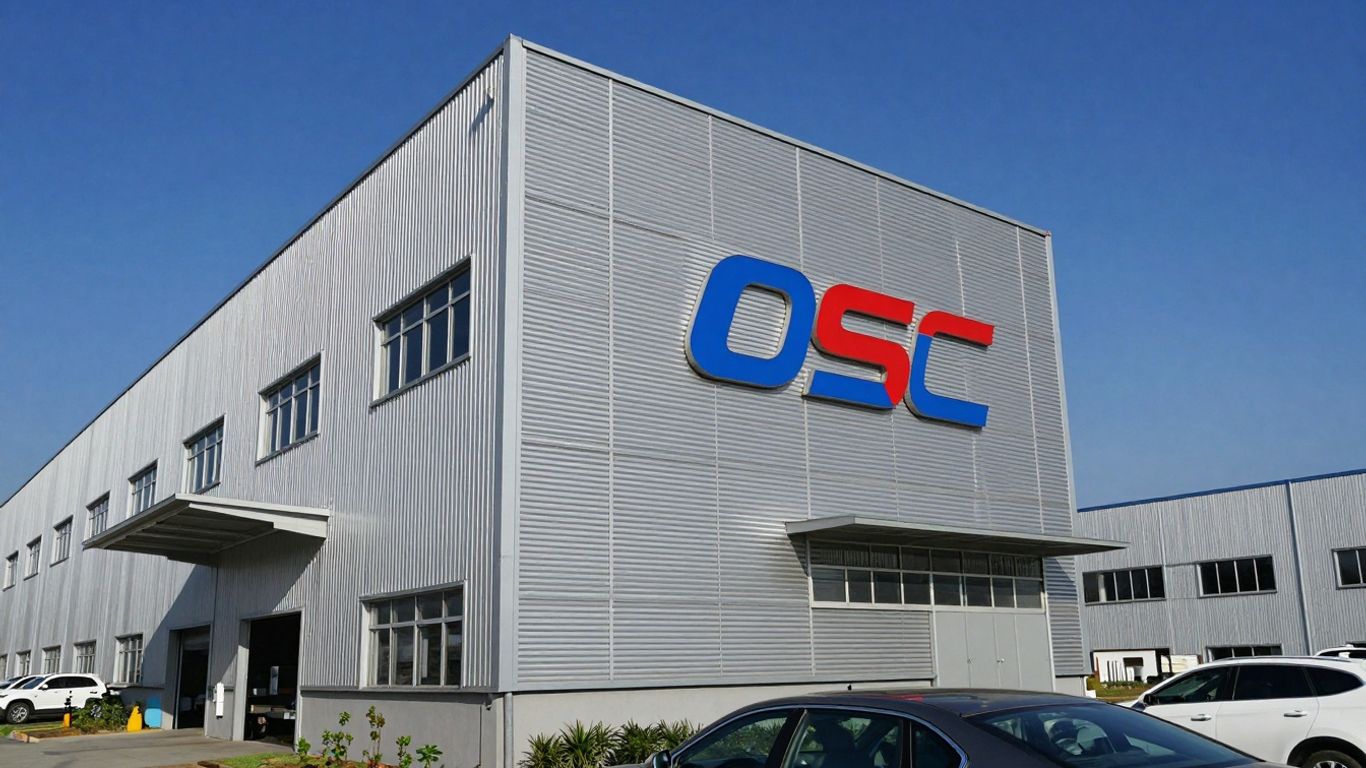 Porsche Leipzig Plant exterior with vehicles.