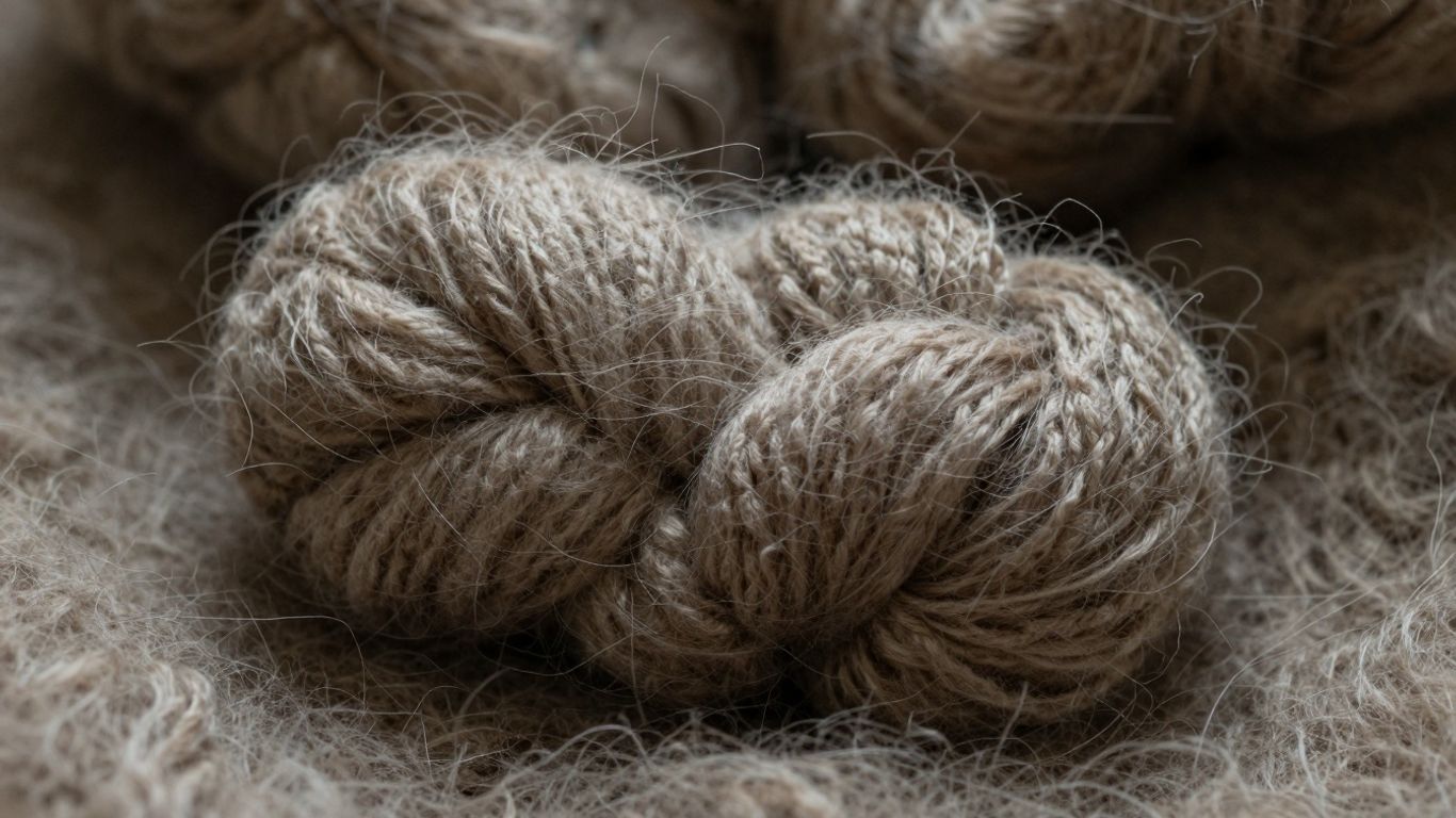 Weiche Merinowollfasern im Nahaufnahme