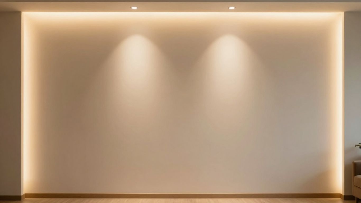 Indirekte Wandbeleuchtung mit warmem LED-Licht