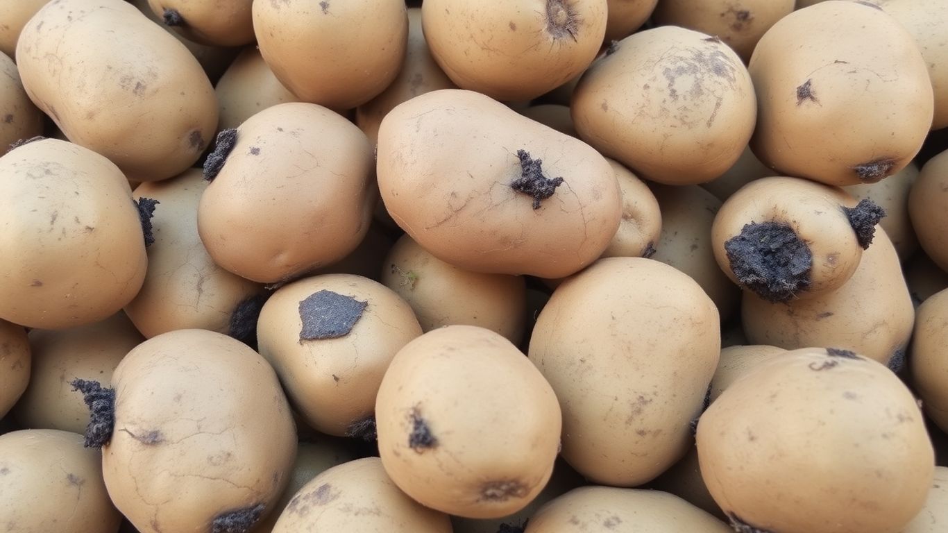 Aardappelen met beginnende uitlopers na kiemremming.