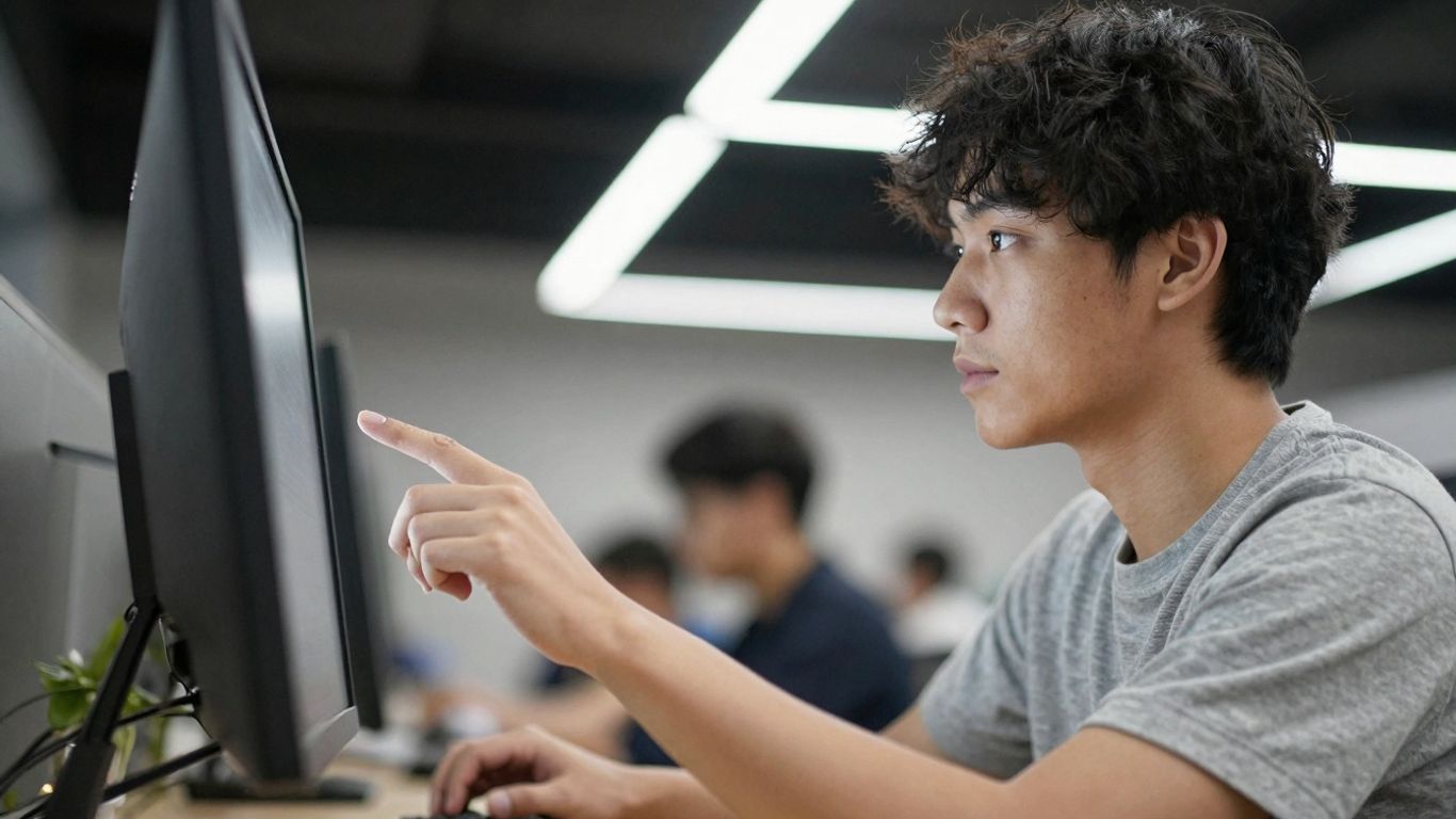 Person lernt und passt sich an neue Herausforderungen an.