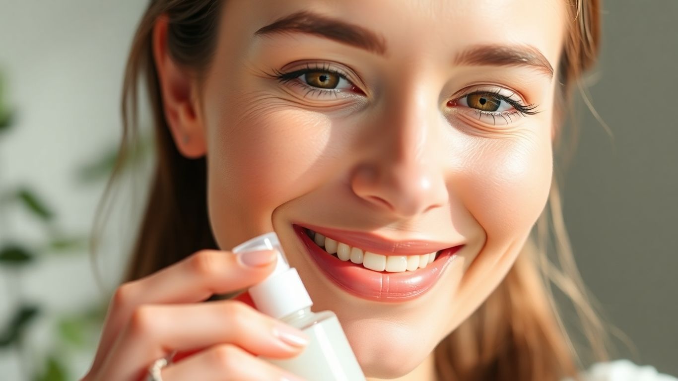 Woman with radiant skin in morning light.
