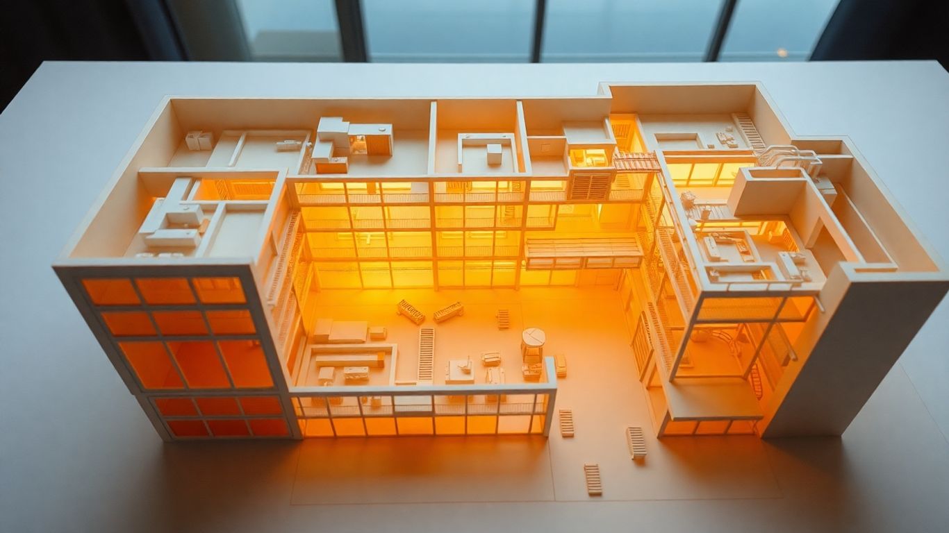 3D architectural model of a building