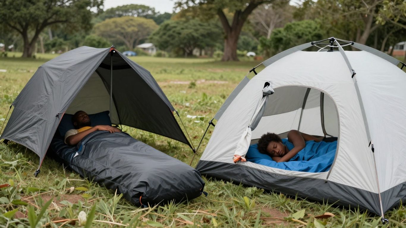 Biwakieren und Zelten im Vergleich