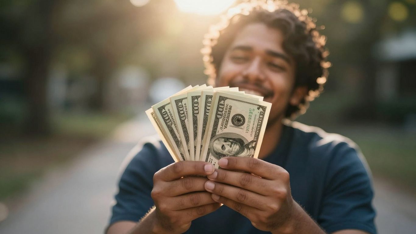 Person relieved from financial burden, path to stability.