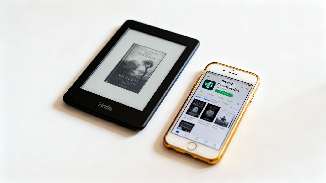 Kindle and Goodreads app on devices connected