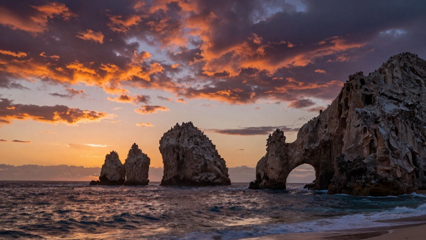 Sunset over Cabo San Lucas Arch