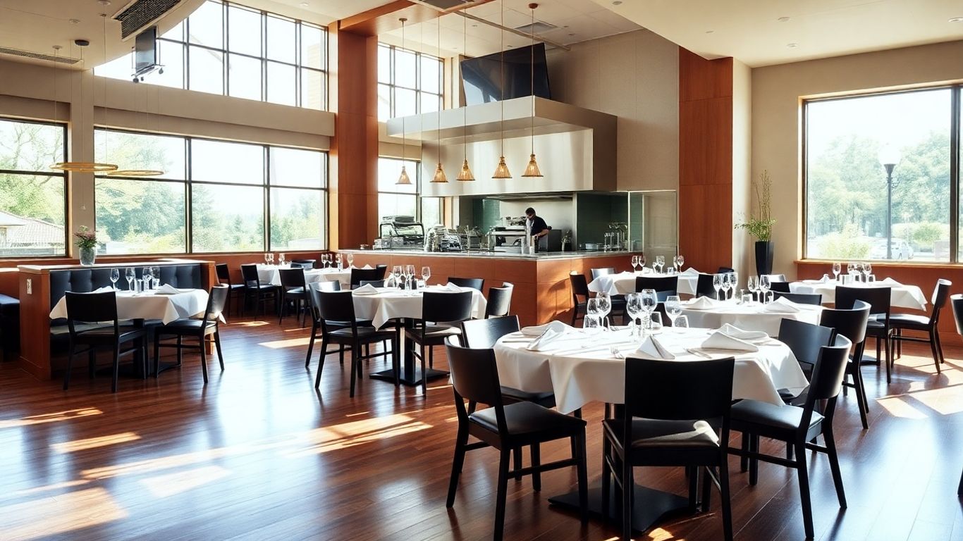 Intérieur d'un restaurant moderne et lumineux