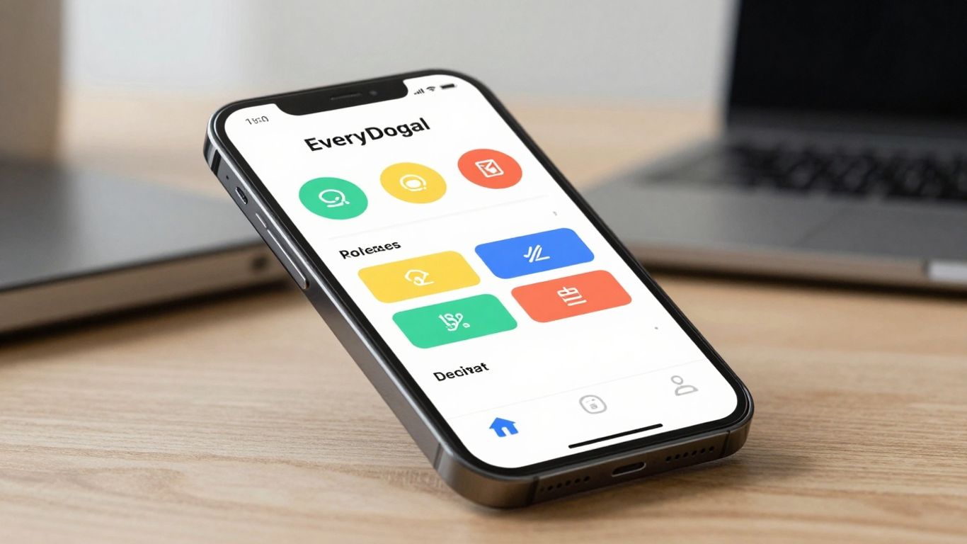 Smartphone displaying the EveryDollar financial app.