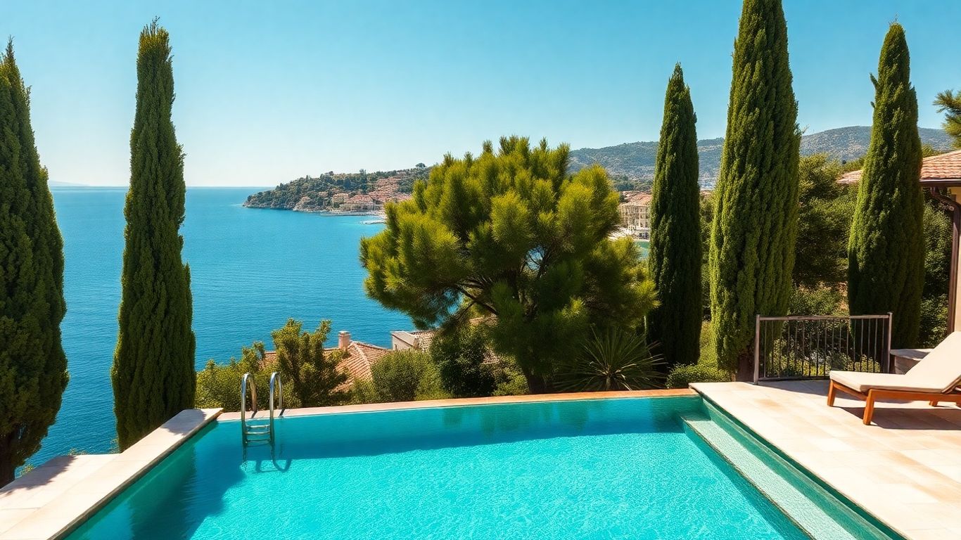 Villa de lujo con piscina infinita en la costa adriática.