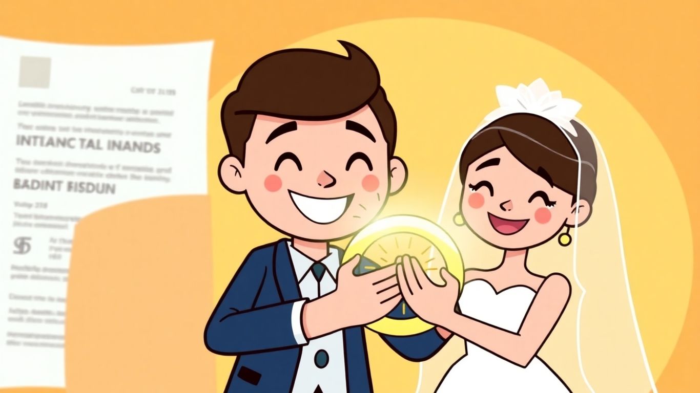 Couple holding a wedding ring