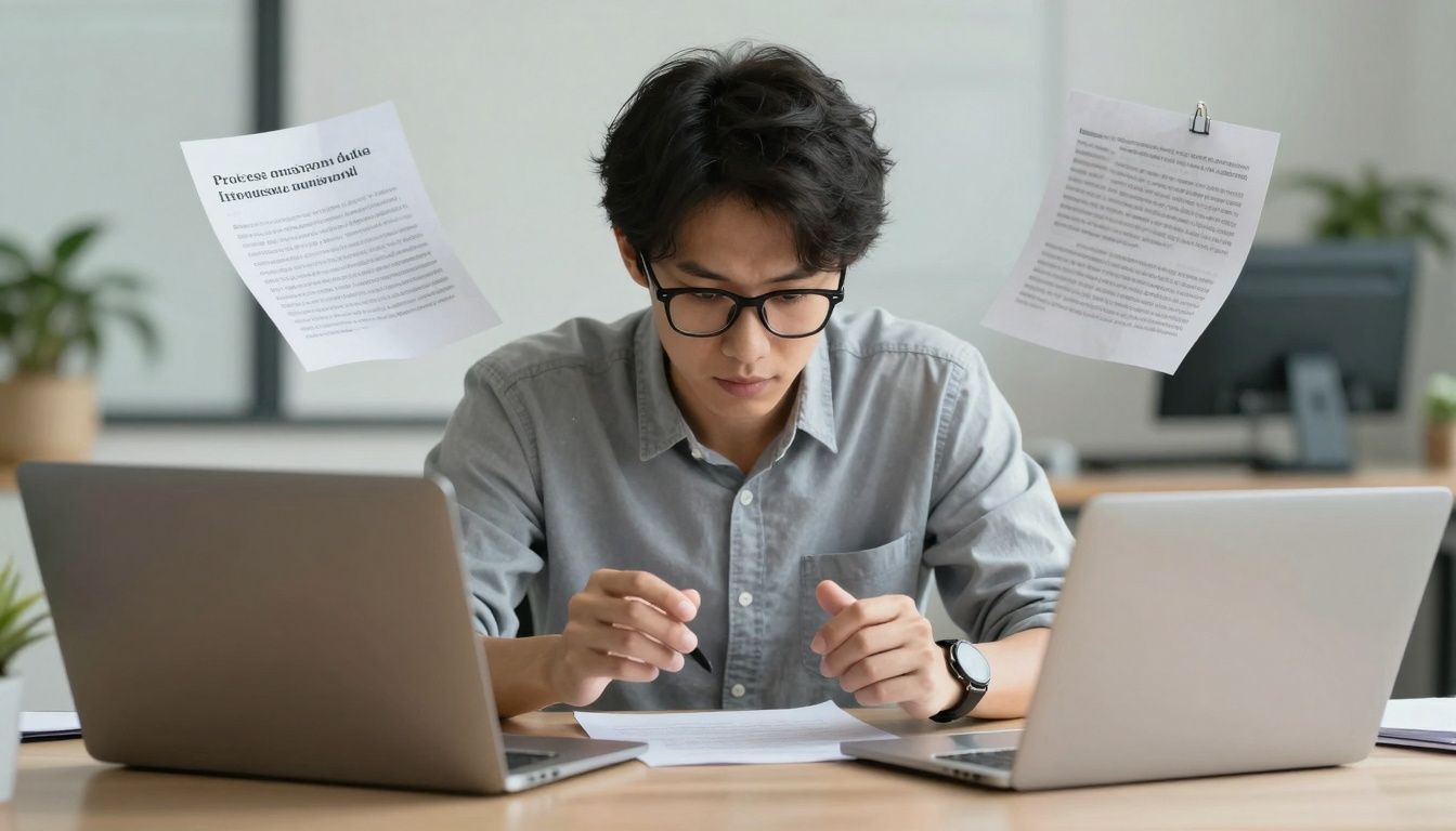 Capa ilustrando o conceito de processamento de linguagem natural com elementos digitais e texto flutuando