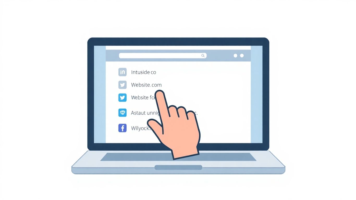 Guest posting website list on laptop screen.