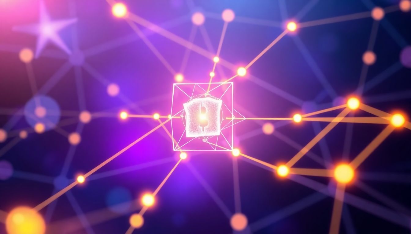 Abstract digital artwork with glowing geometric shapes, representing a unique digital asset.
