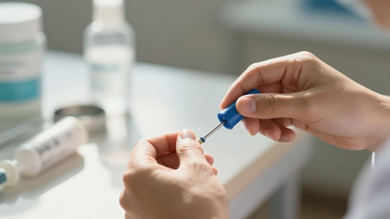 Patient receiving walk-in blood work at a San Antonio lab.