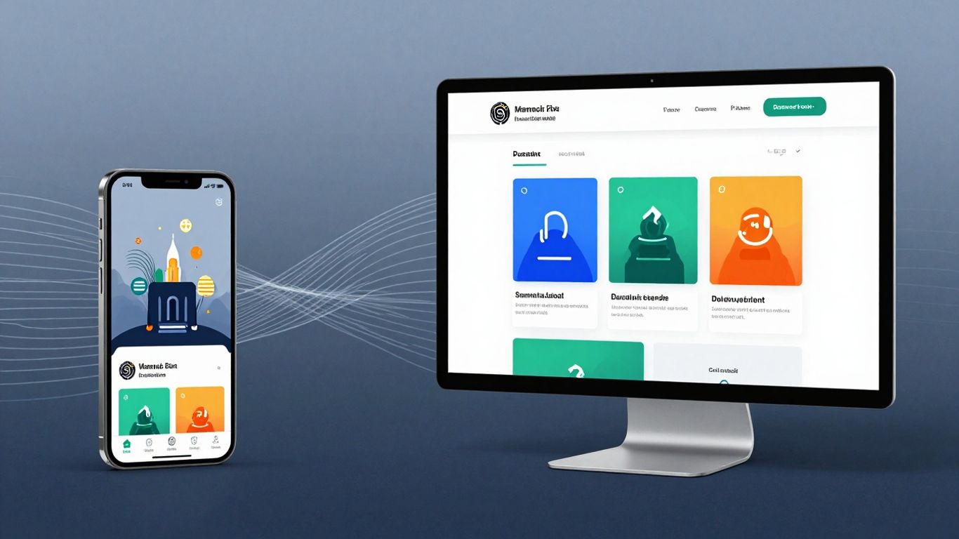 Modern website design on devices, reflecting technical SEO.