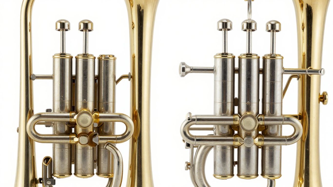 Deutsche und amerikanische Tuba Ventilsysteme im Vergleich