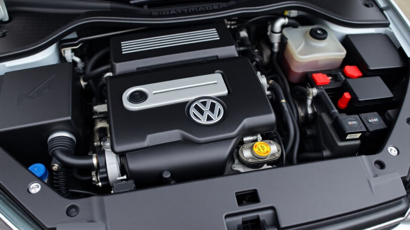 Volkswagen engine bay with AMCAP automotive parts