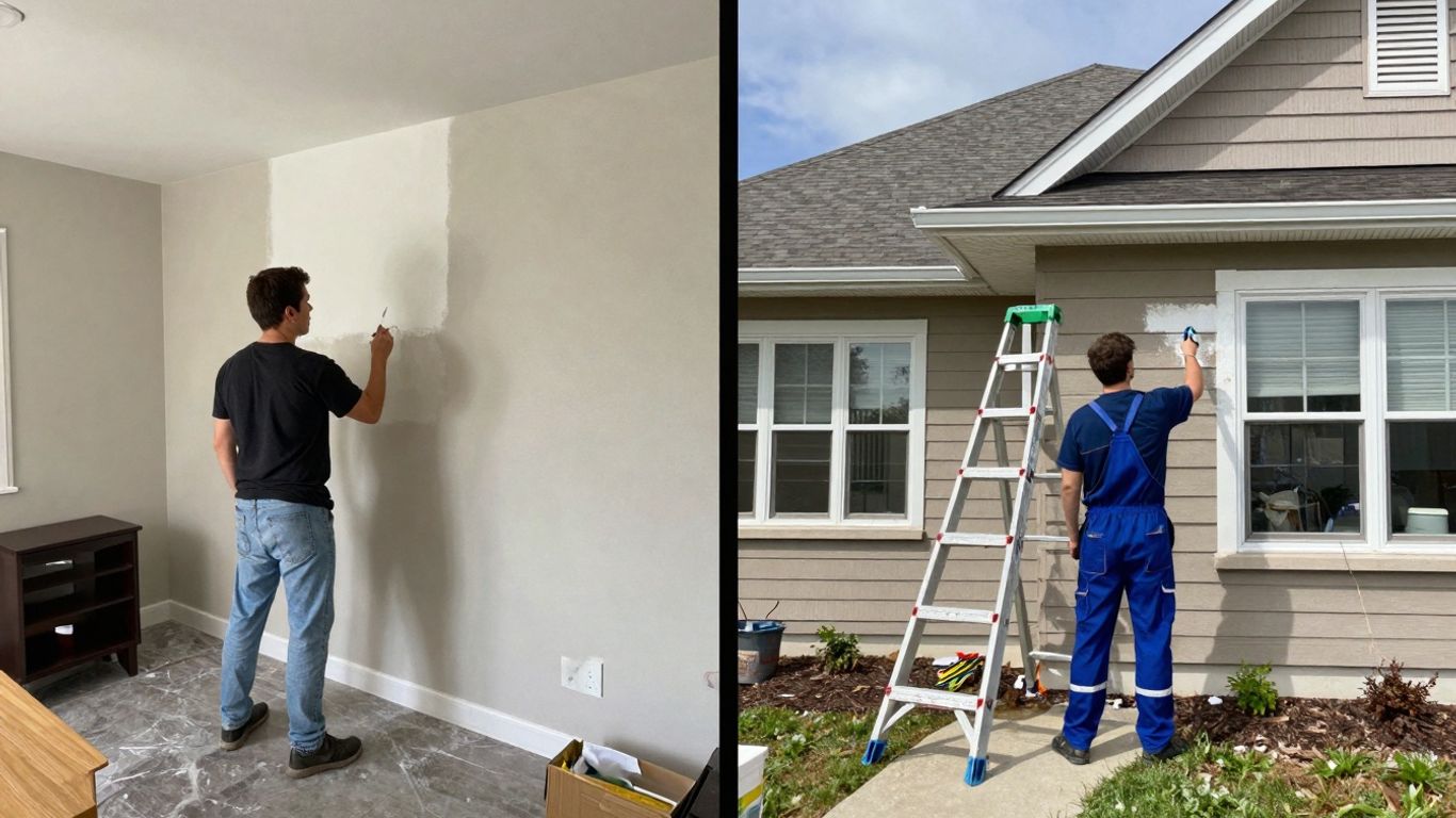 Inside and outside painting projects, DIY vs professional